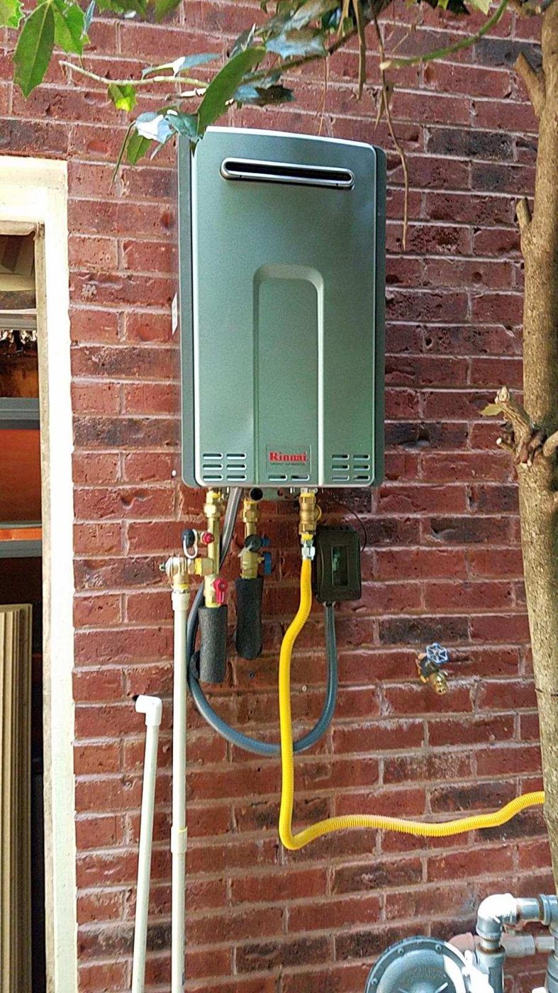 Tankless water heater install